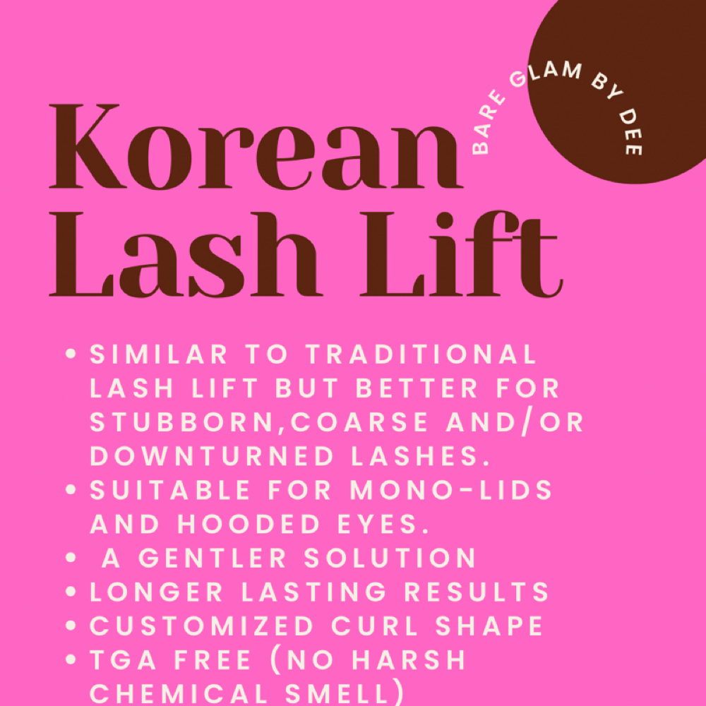 Korean Lash Lift Model Service at Bare Glam by Dee in Grand Island, NE
