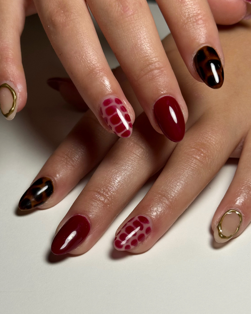 GelX/Natural (New/Fill) Simple Art at Little Red Beauty Co. in Oshkosh, WI