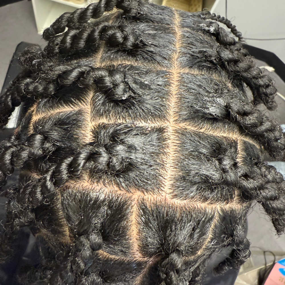 Men’s Twist at Yunis hair braiding in Belleville, MI