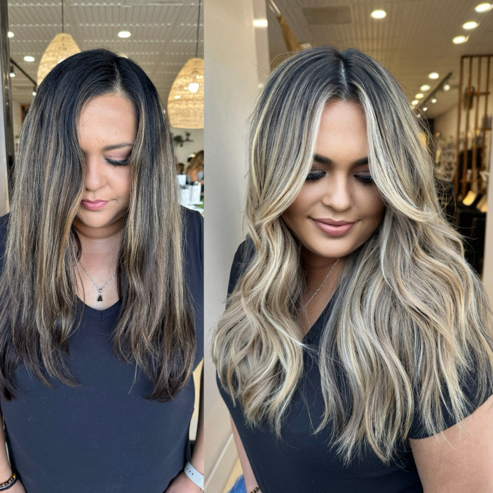 Blonding Balayage at Único Hair Studio in Fullerton, CA