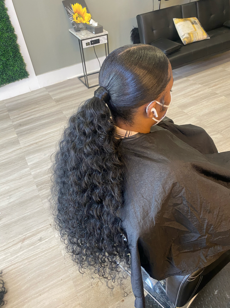 Sleek Ponytail  (natural Hair)