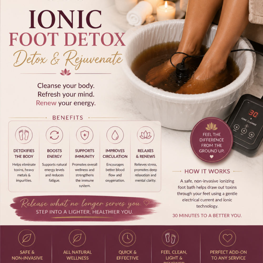 Ionic Foot Detox at Quiet Beauty Esthetics By Tamika in Columbia, SC