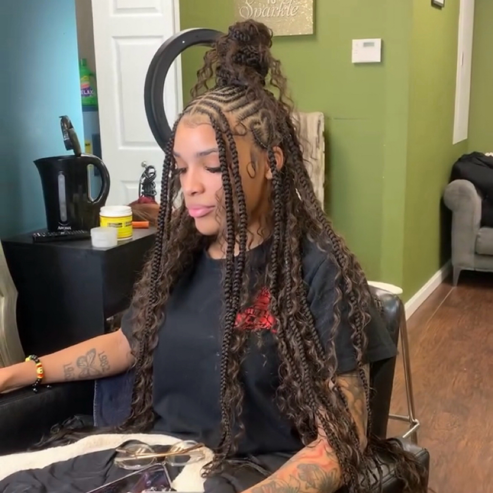 Fulani Braids at StyledbyLondonxMarie in Parkville, MD