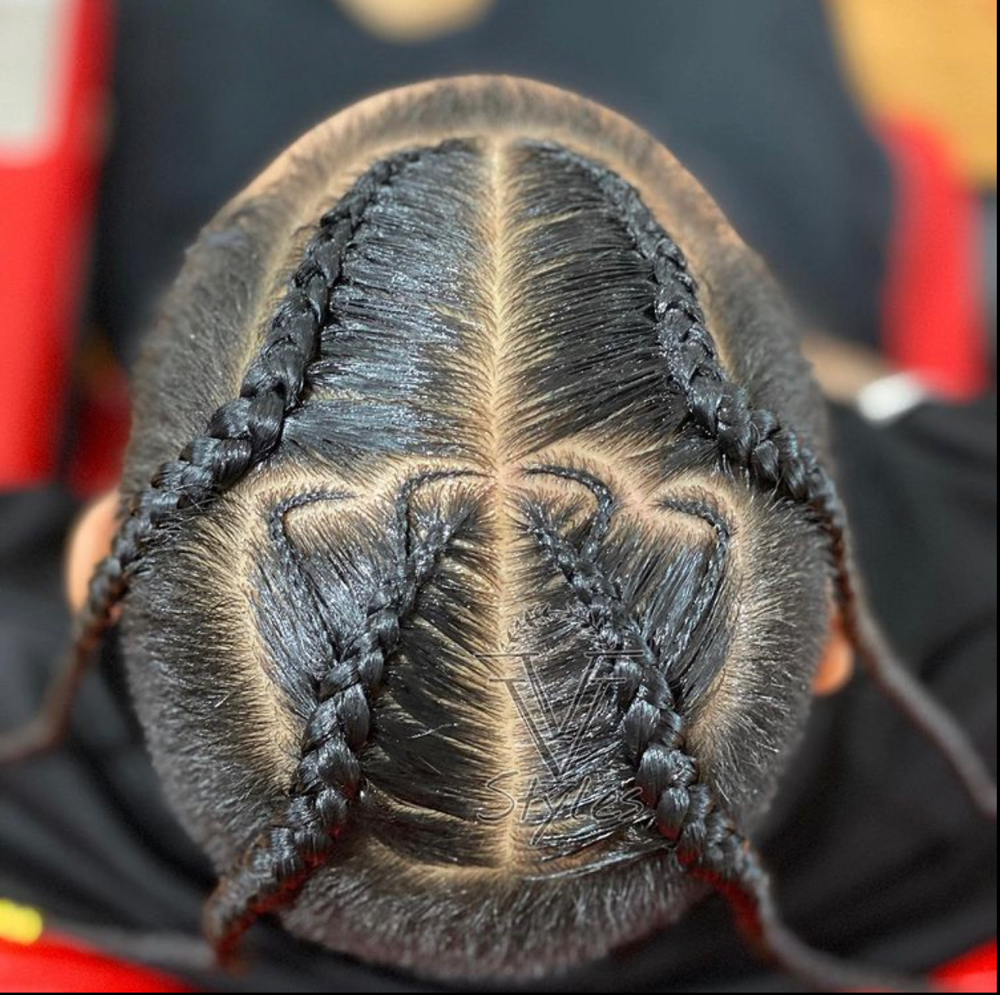 Side Braids (Man Bun)