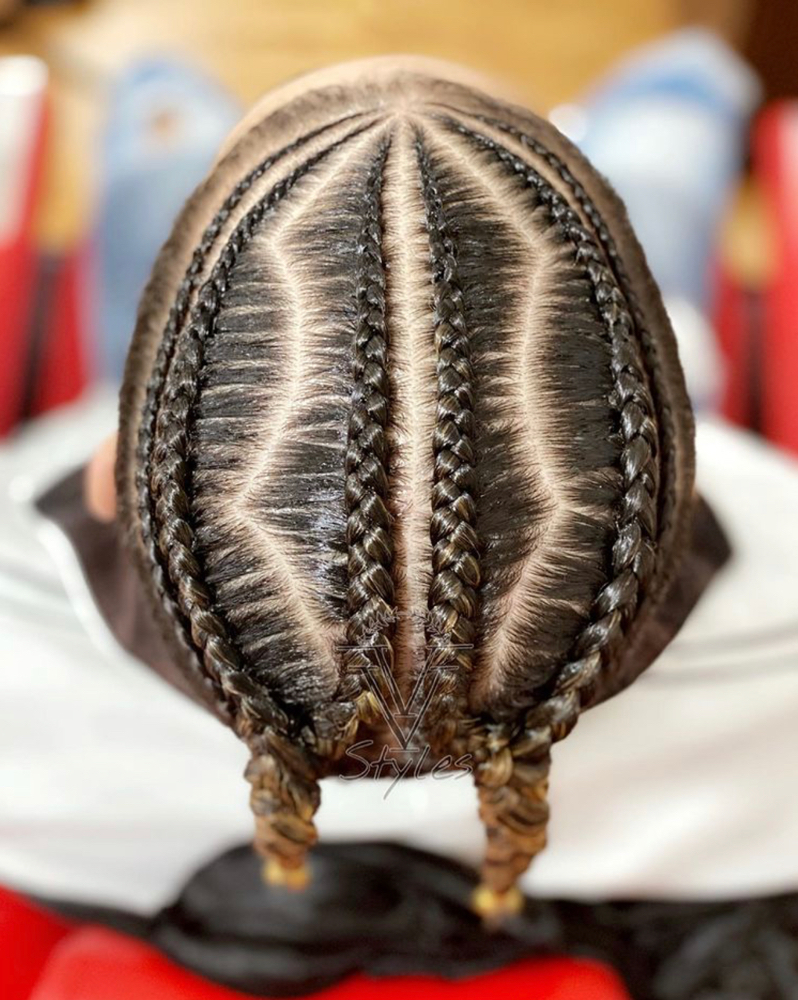6+ Braids (Man Bun)