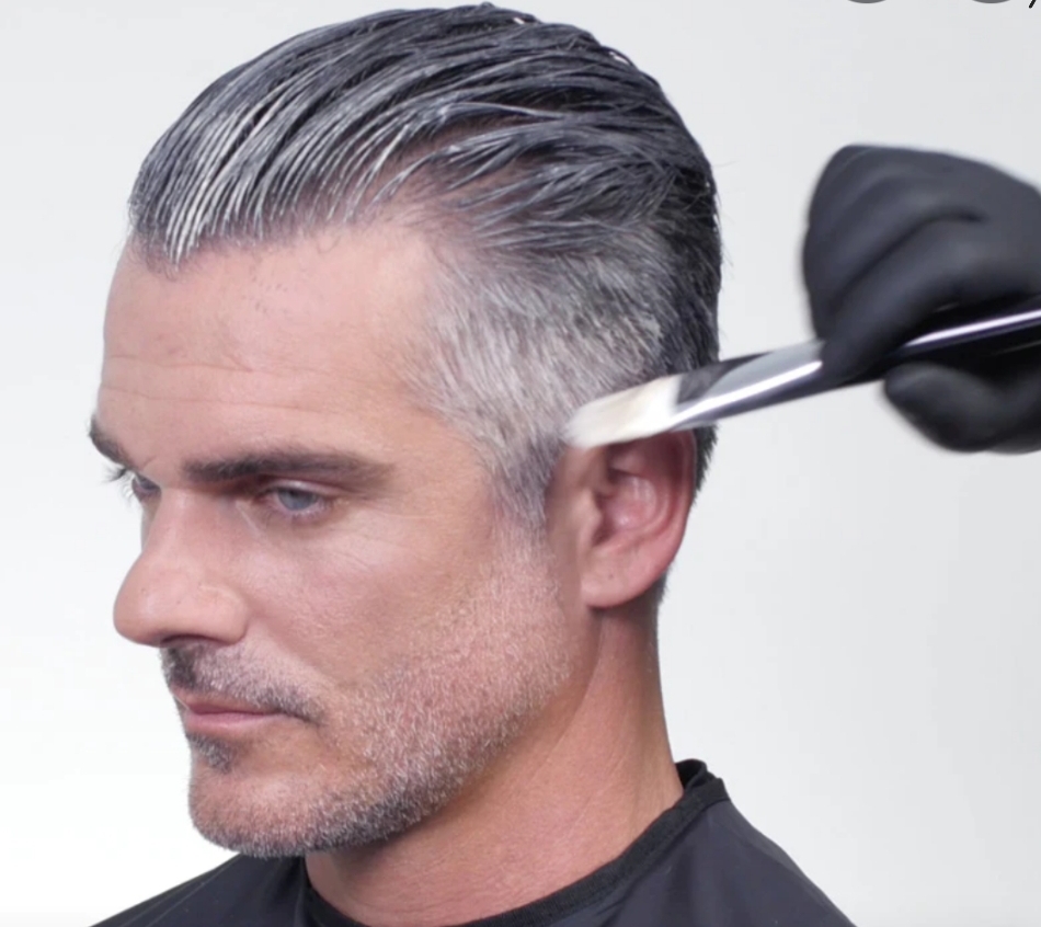 Men's gray blending & cut