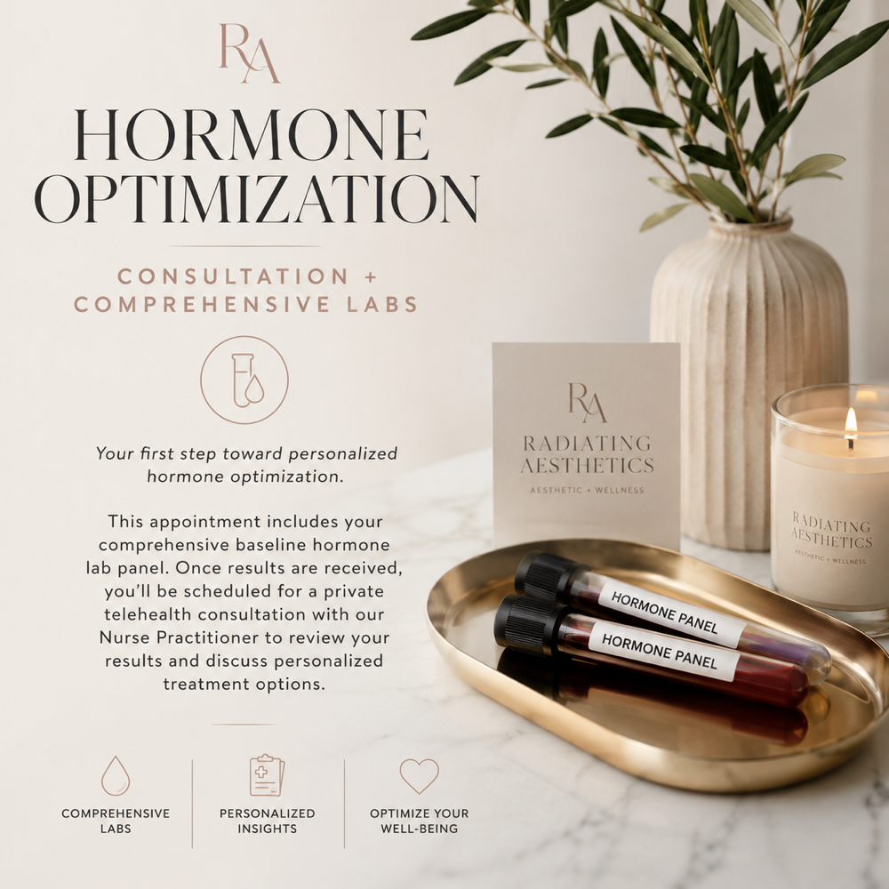 Hormone Optimization |Consult+ Labs at Radiating Aesthetics in Saline, MI