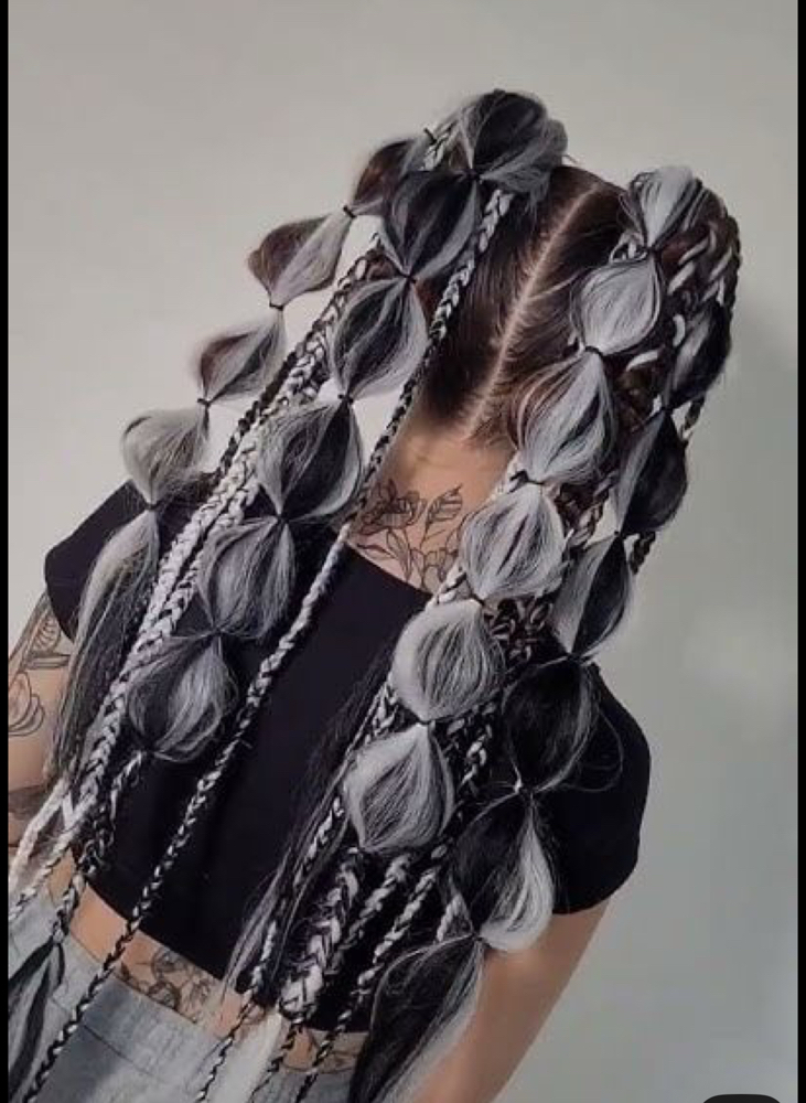 Rave Braids With Hair