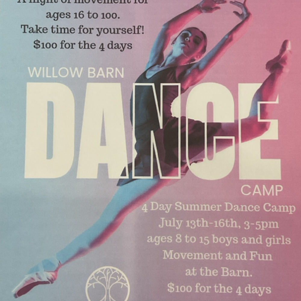 Summer Dance Camp July 13-16th at Willow Barn in Melba, ID