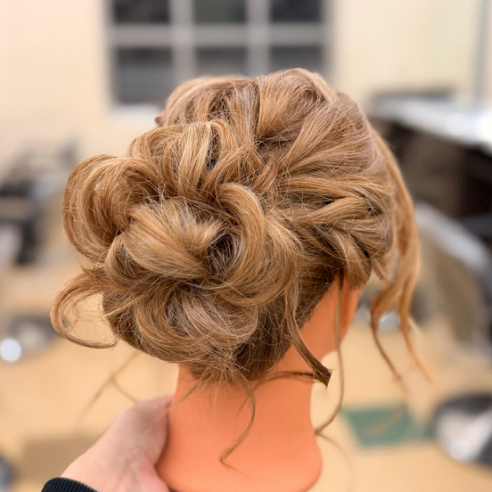 Flower Updo-Moño flor at Lineage Beauty Studio by Vale in Four Oaks, NC