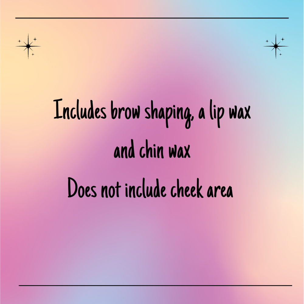 Brow Shape With Chin And Lip Add On