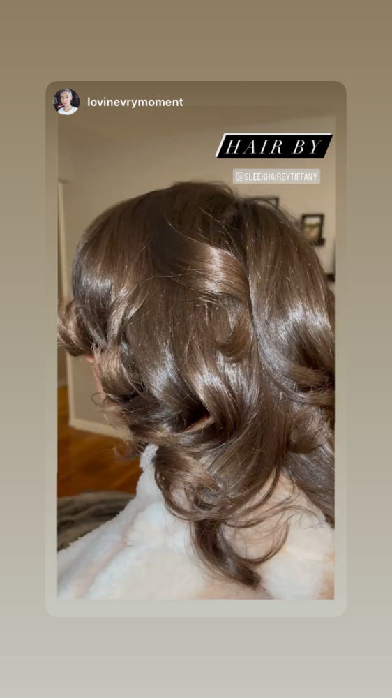 Silk Press ( Curled )