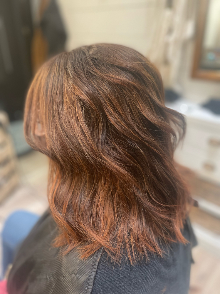 Color Retouch And Haircut