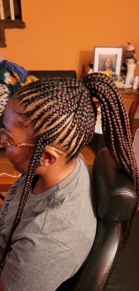 Small Feed-in Ponytail
