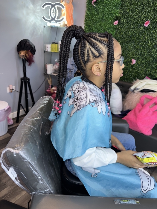 Large Feedin Braids (Youth) at C&C Hair Collection in Palos Hills, IL
