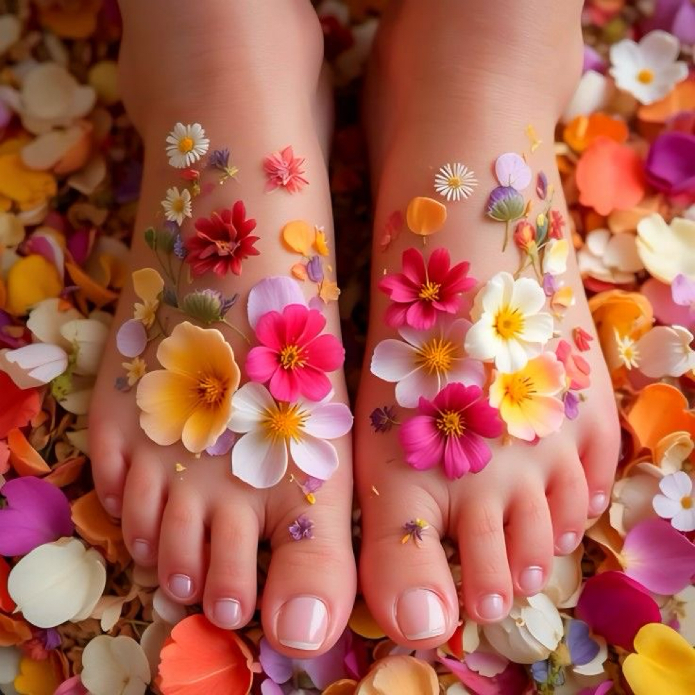 Floral Bliss Pedi at SK GLOW NAILS & SPA in Staten Island, NY