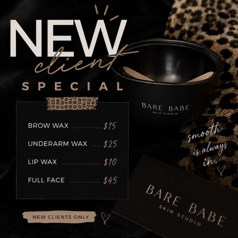 Underarm Wax 🤎 New Clients Only at Bare Babe Skin Studio in Spokane, WA