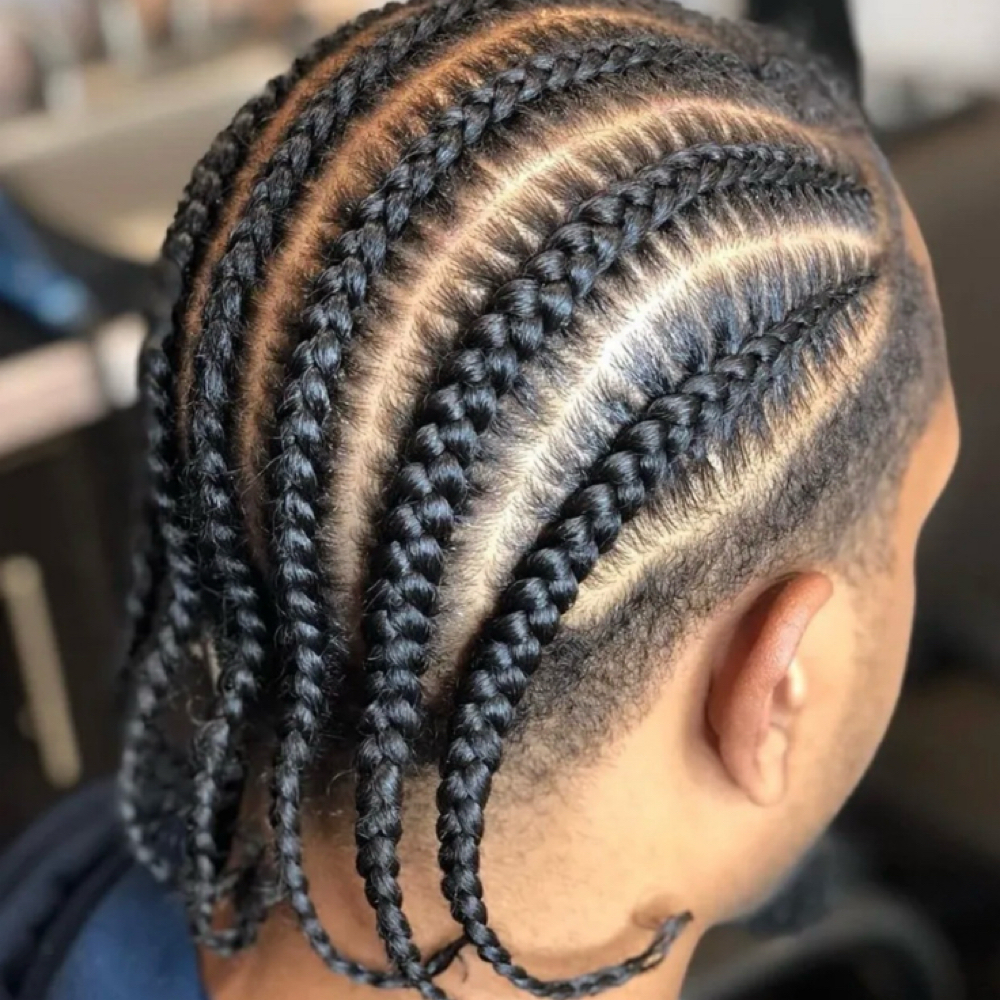 Men Cornrows at The braiding Palace Hair Salon in Dayton, OH
