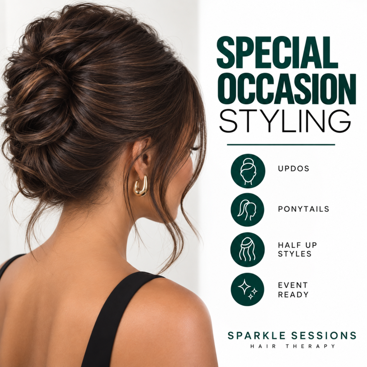 Special Occasion Styling (Updo) at Sparkle Sessions in Yorba Linda, CA