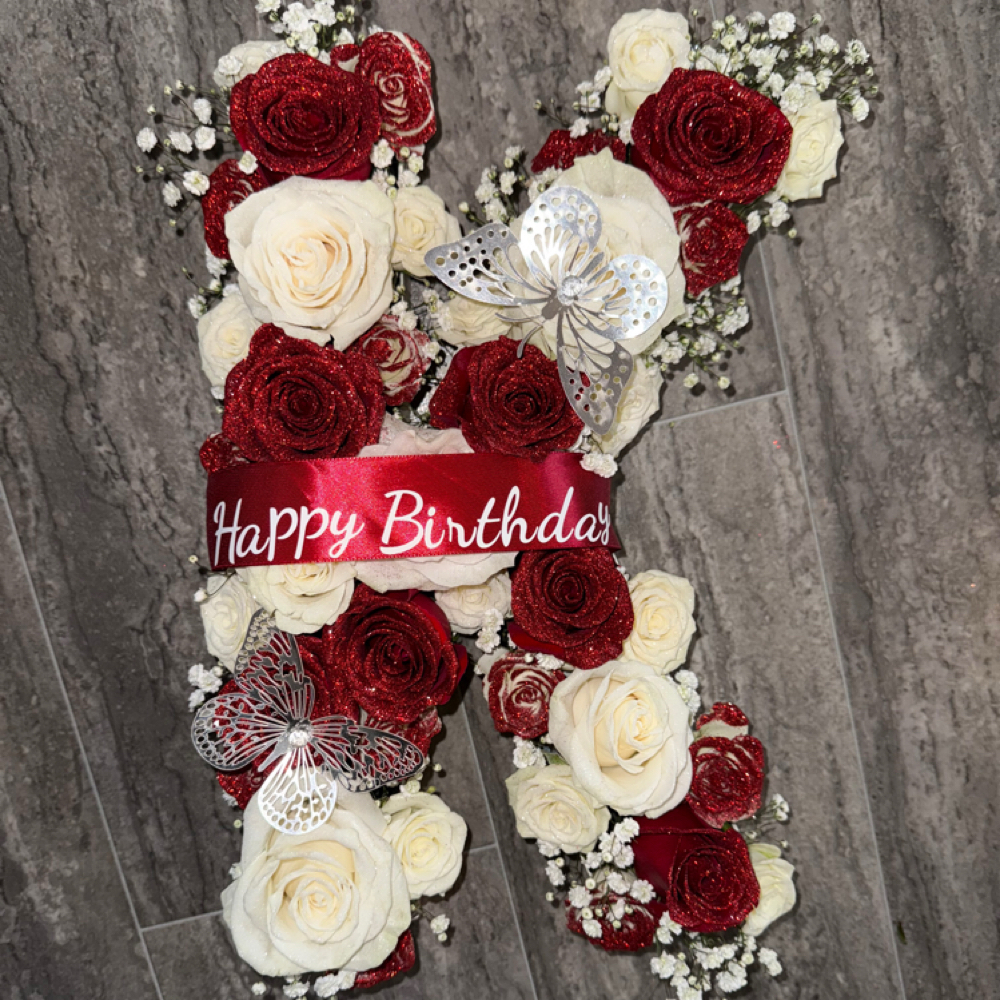 Letter Arrangement at Beautiful Bouquets LLC in New Haven, CT
