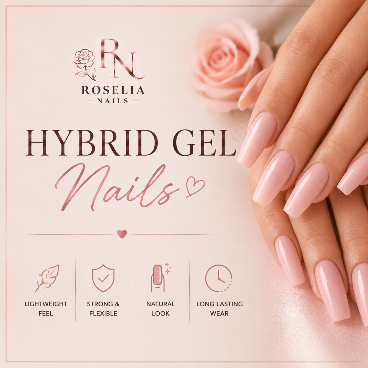 Hybrid Gel Full Set ⭐ at Roselianails in Temple, TX