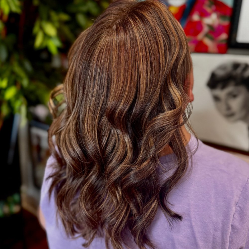 Ashley- All Over Color + Part. Foil at LUXE Color Bar in Kennesaw, GA