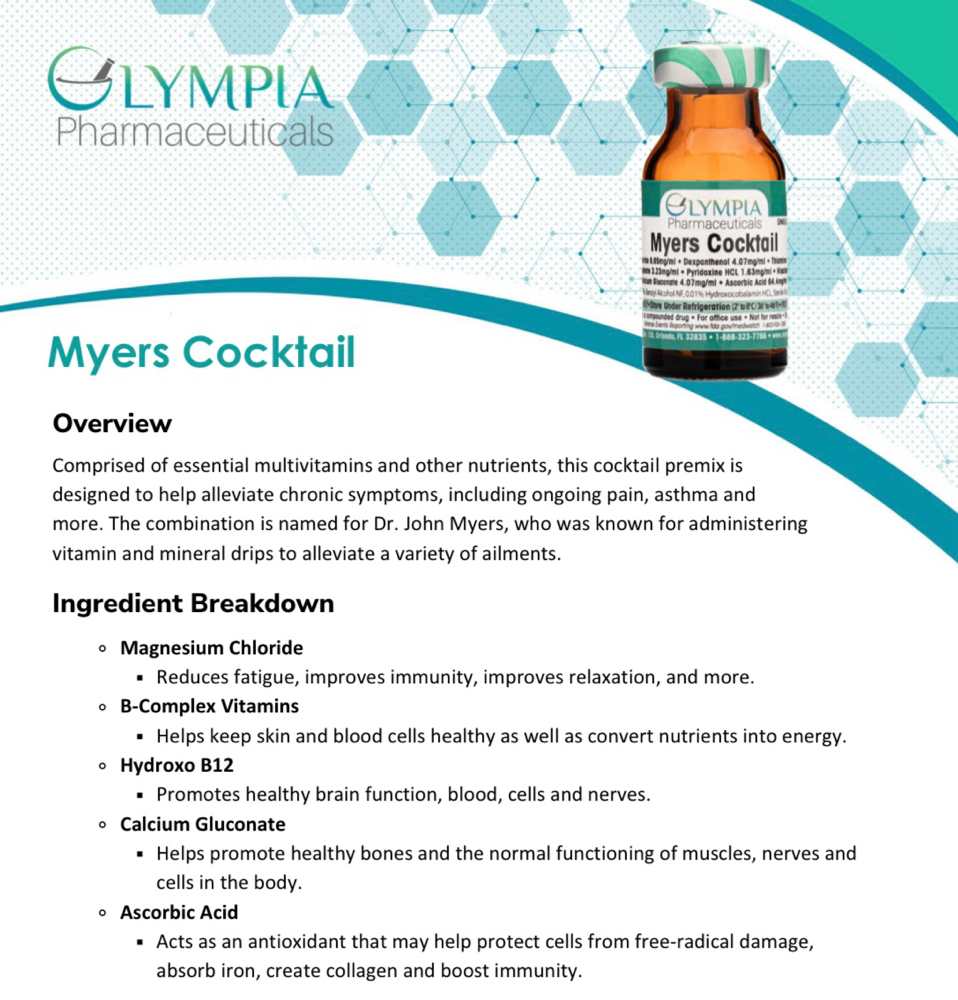 Myers' Cocktail IV infusion