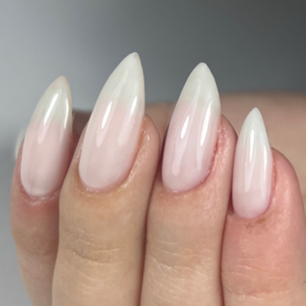 Gel Polish + Russian Mani - Initial at Liz’s Nails in Valencia, CA
