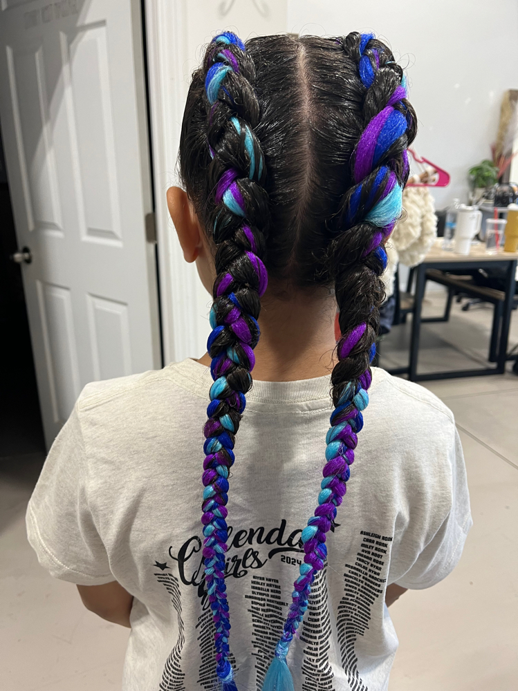 Colorful Dutch Braids