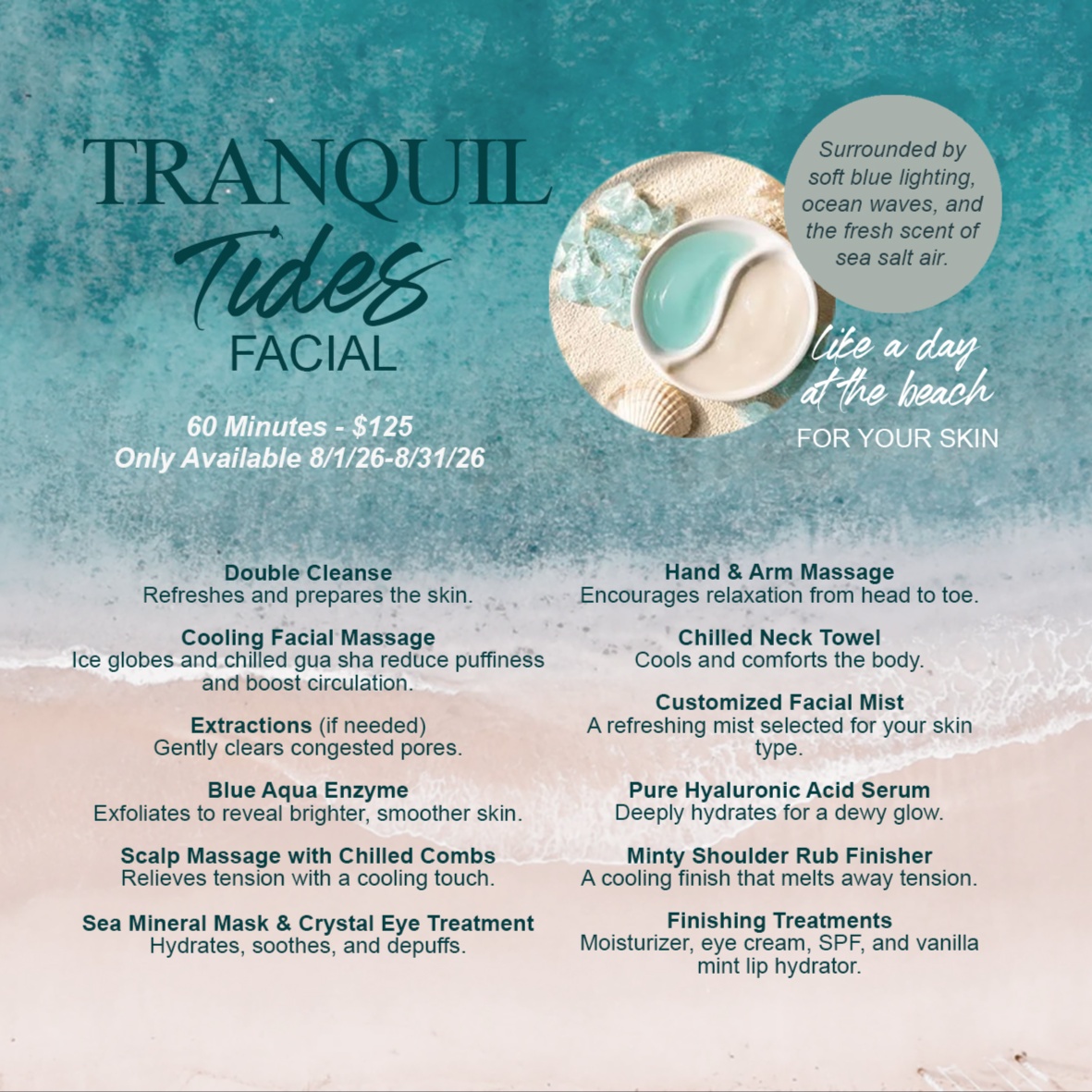 Tranquil Tides Facial at La Belle Apotheca in Lexington, SC