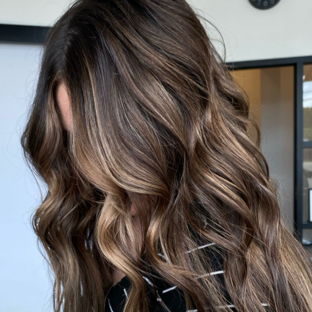 Base/grey Touch Up + Blowdry at Dakota Beach Gölden Salon & Co. in Plymouth, MI