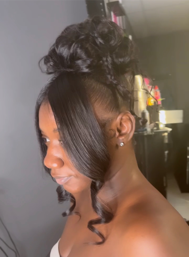 Messy Bun/ Bang