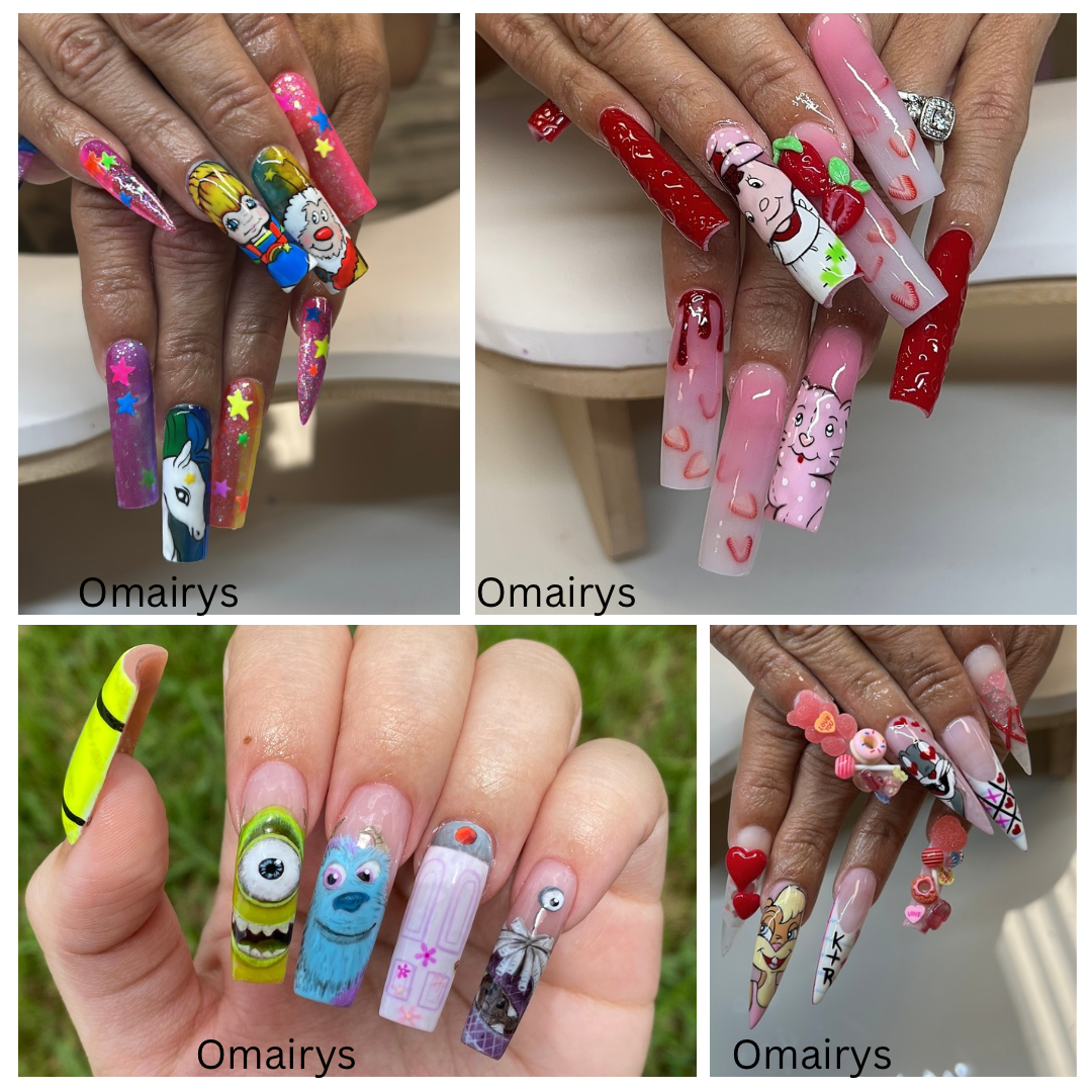 Character Nail Art at OD Beauty Bar in Palm Bay, FL