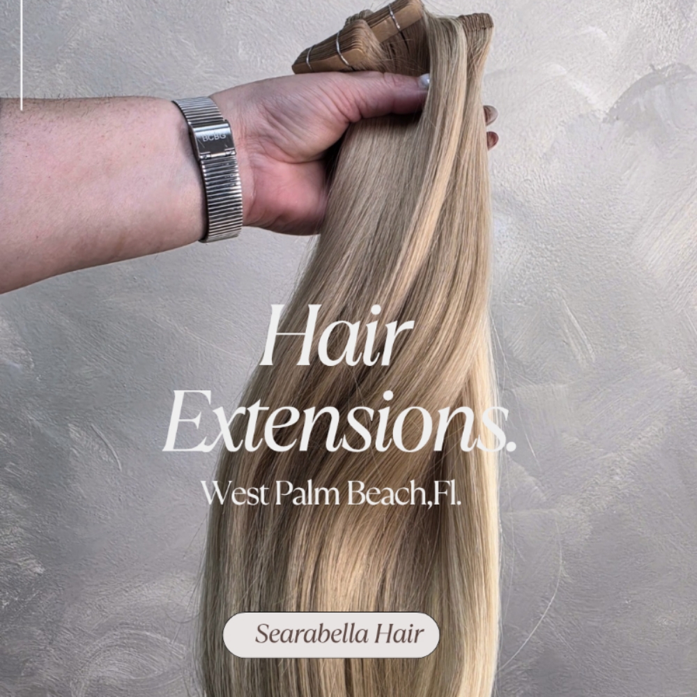 Hair extension maintenance. at Searabella Hair in West Palm Beach, FL