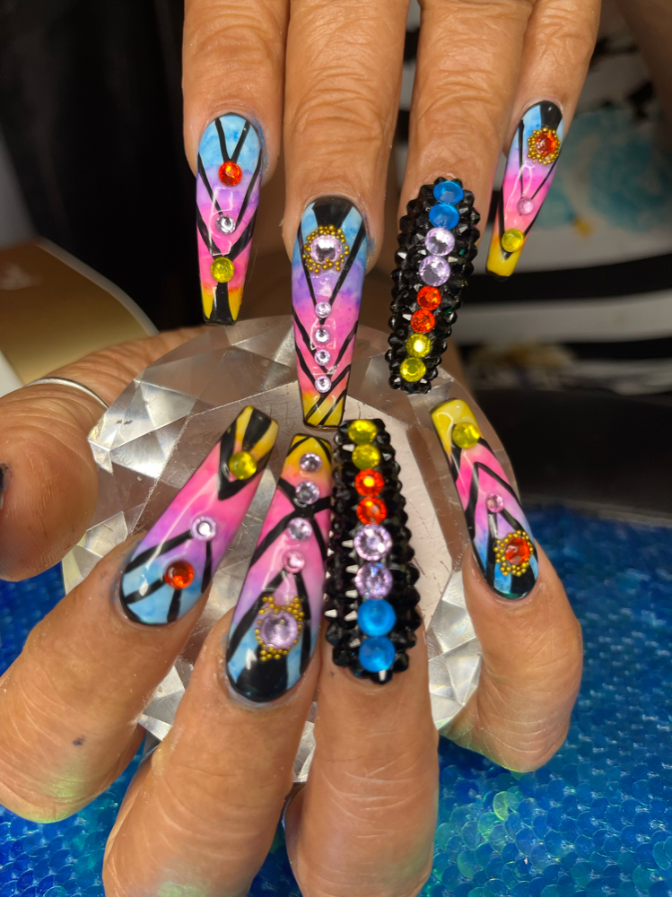 Hand Painted Nail Art