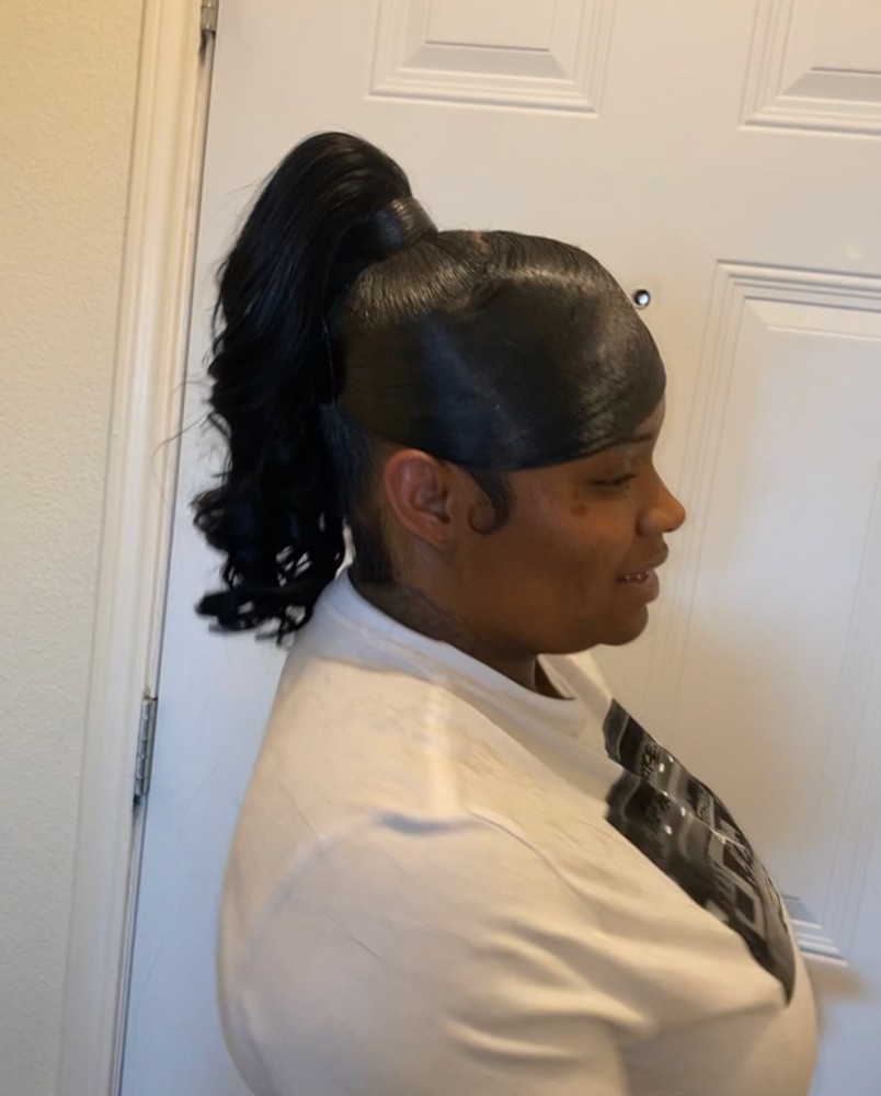 Ponytail with swoop