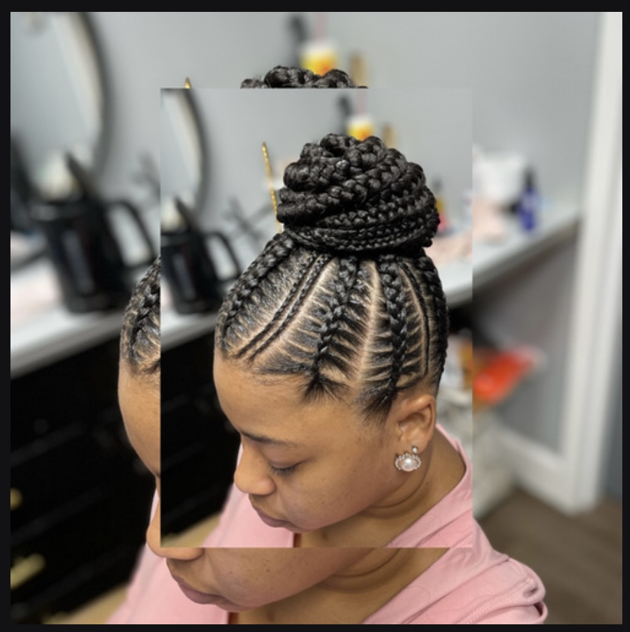 Large Stitch Braid Bun
