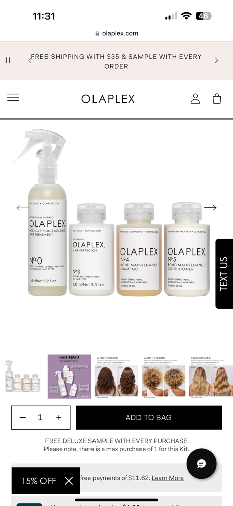 Full Olaplex Treatment
