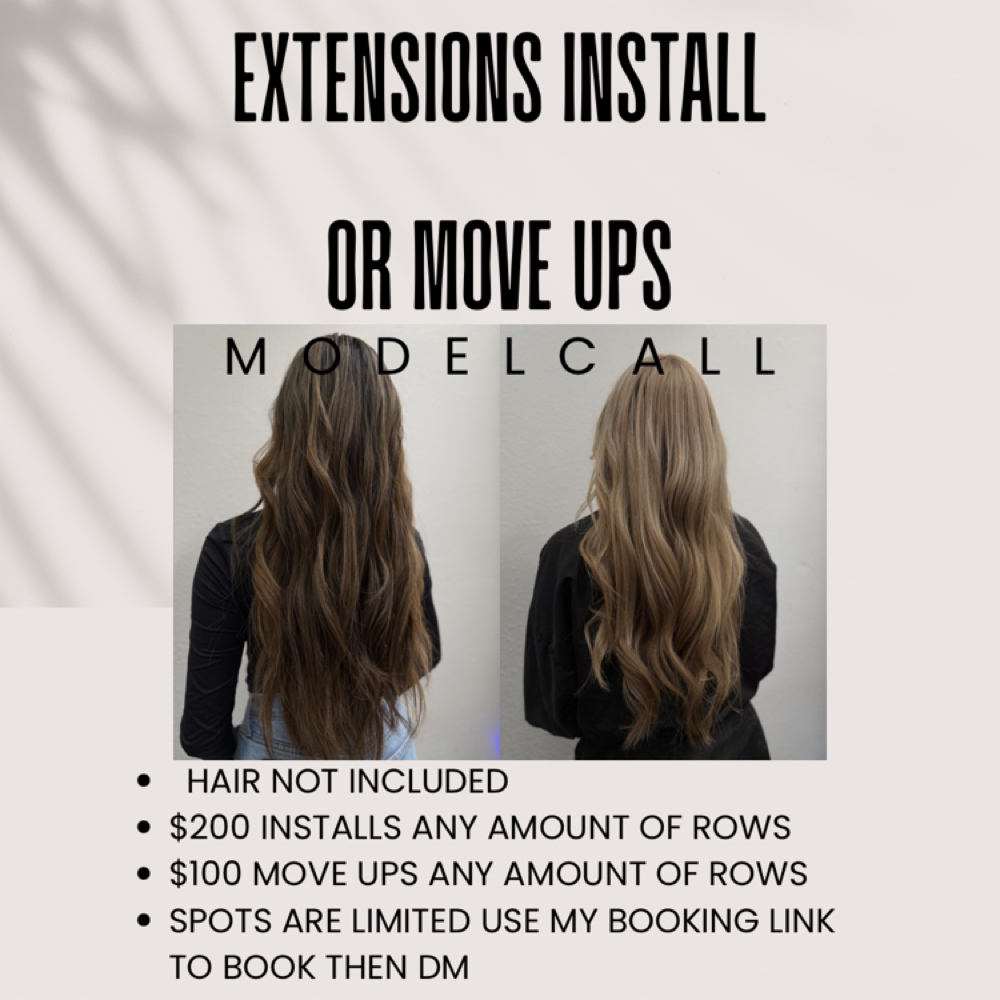 Extensions Model Call at lenasbeautyspott in Escondido, CA