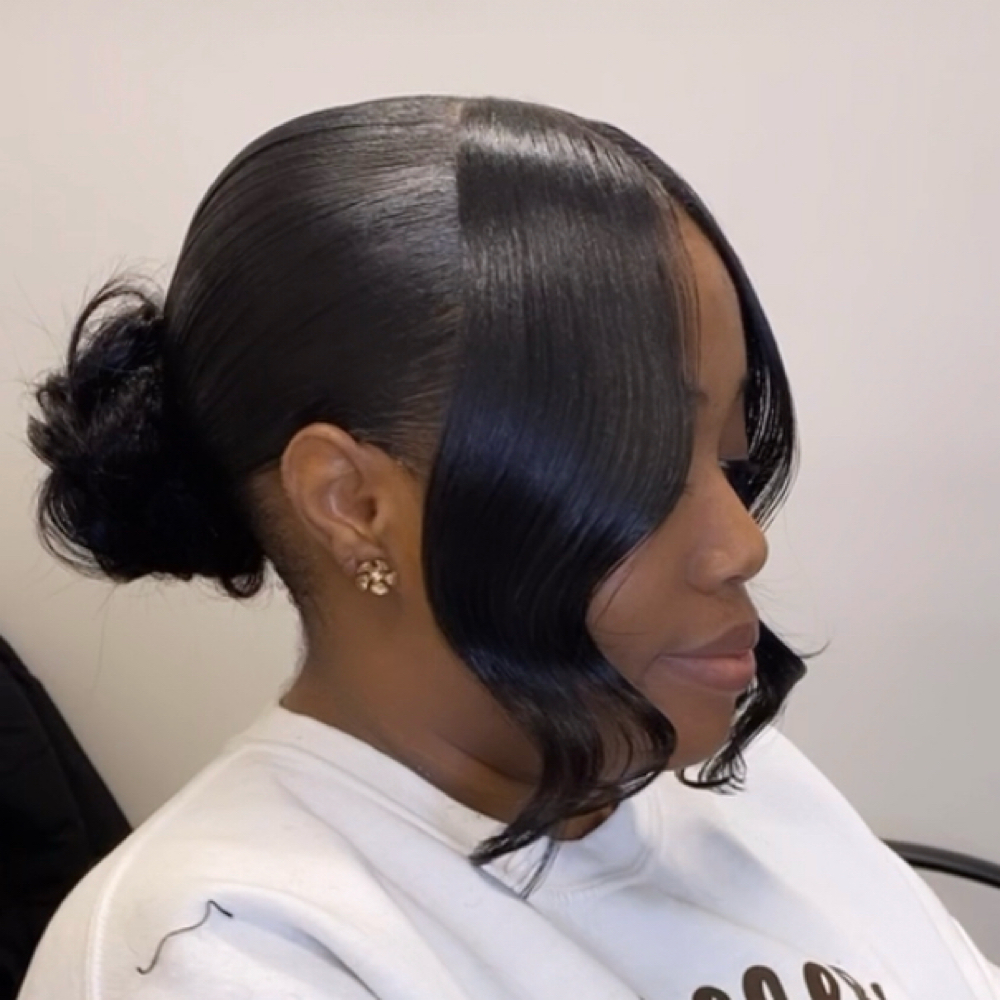 Butterfly braid|Bun w/ pieces at IC & co. est 2014 in Nottingham, MD