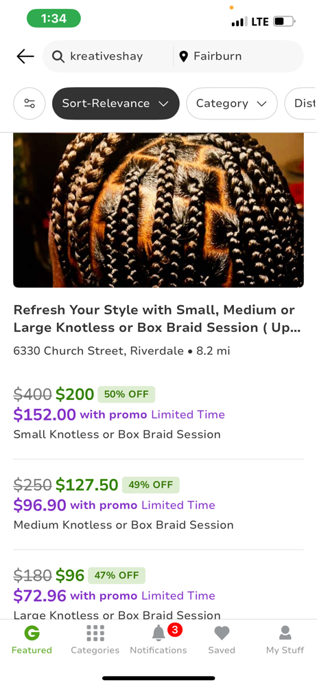 G MEDIUM KNOTLESS/ Individuals