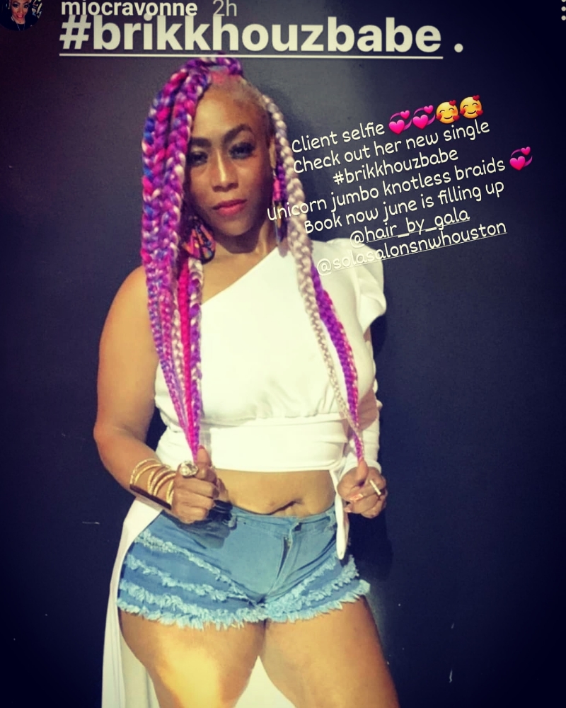 Jumbo Unicorn Box Braids(knotless) at Josephine's Girls Hair Studio💜🦋 in Houston, TX