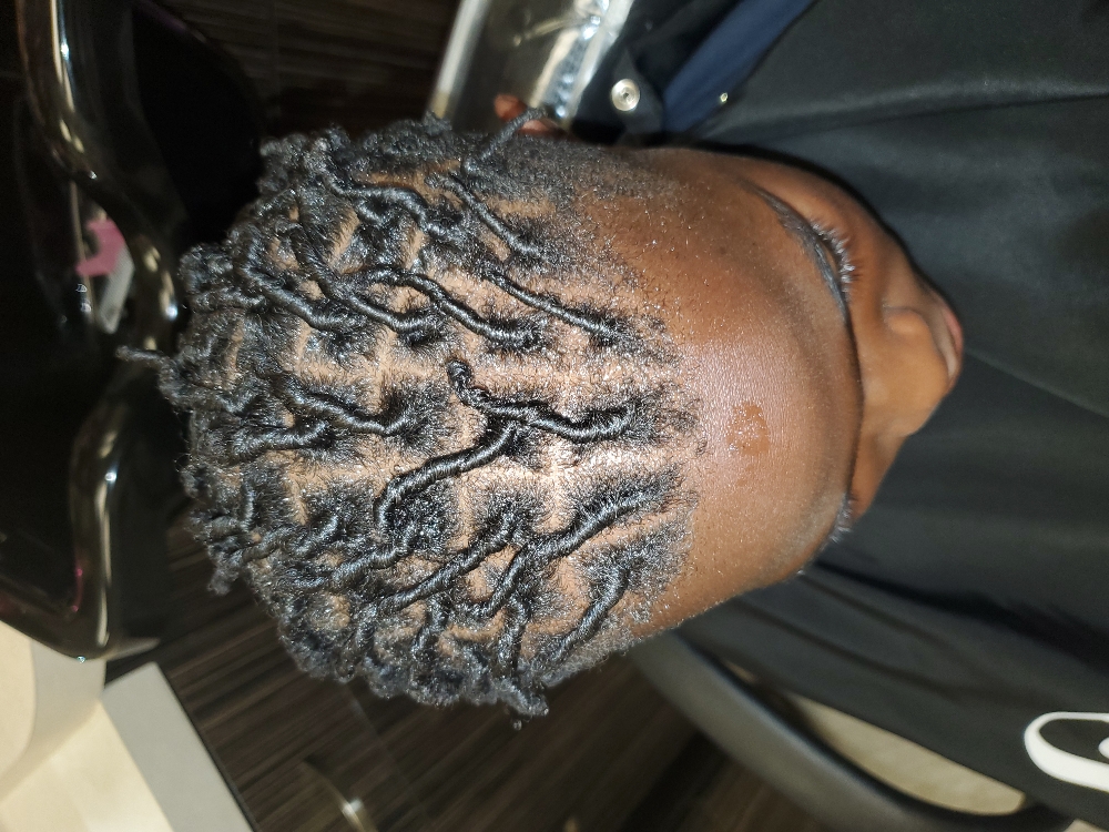 Kids Starter Locs "HALF HEAD" at Josephine's Girls Hair Studio💜🦋 in Houston, TX