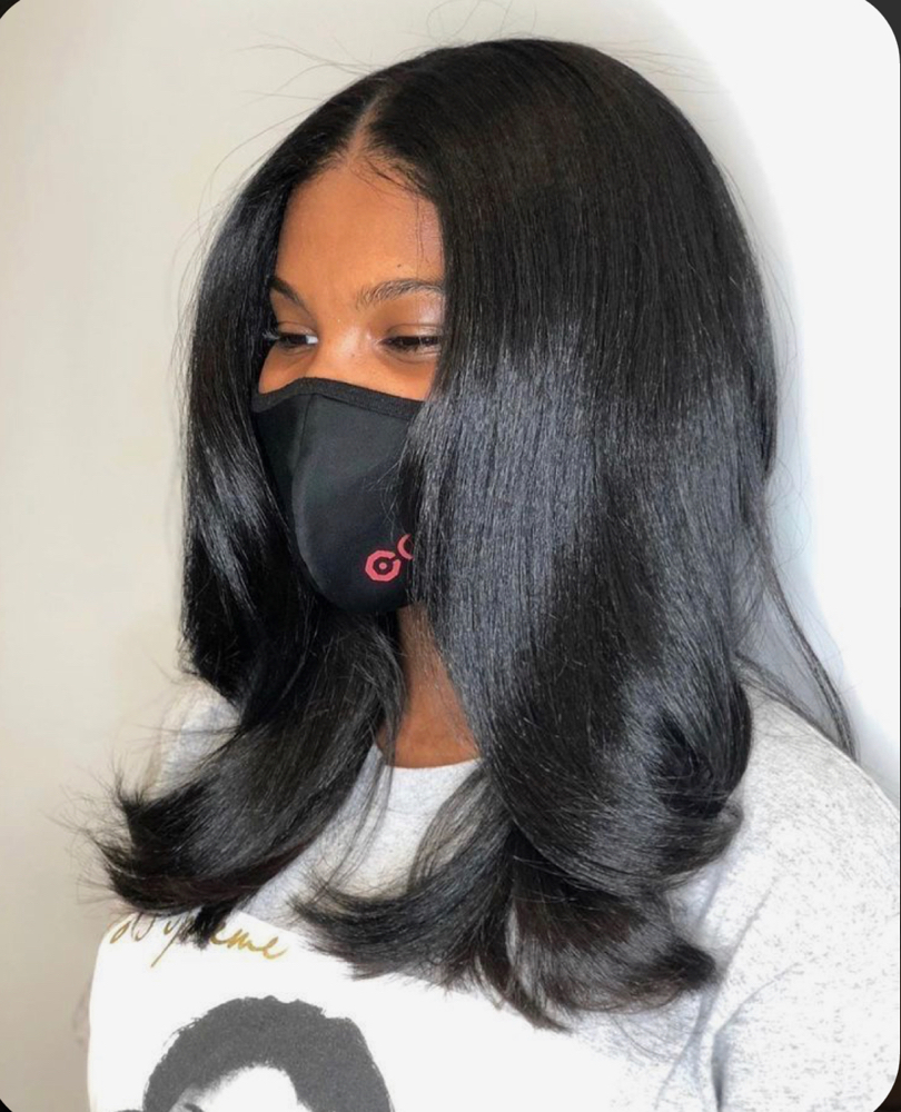 Wash-Style FlatIron Relaxed Hair