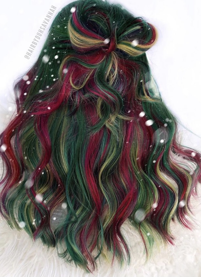 Christmas Festive  Hair Color