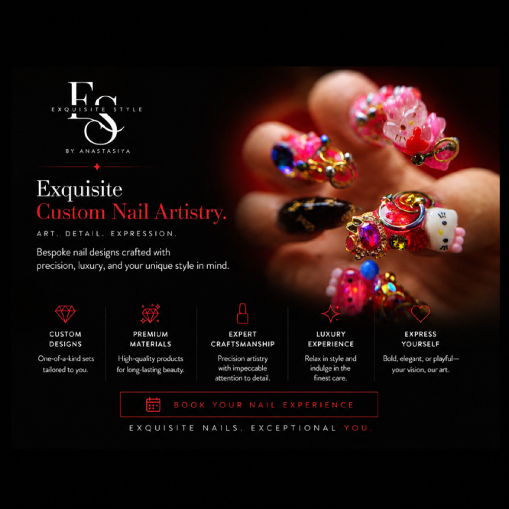 Exquisite Custom Nail Artistry at Exquisite Style By Anastasiya in Carefree, AZ