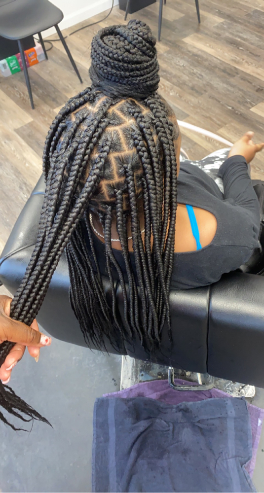 Knotless large box braids