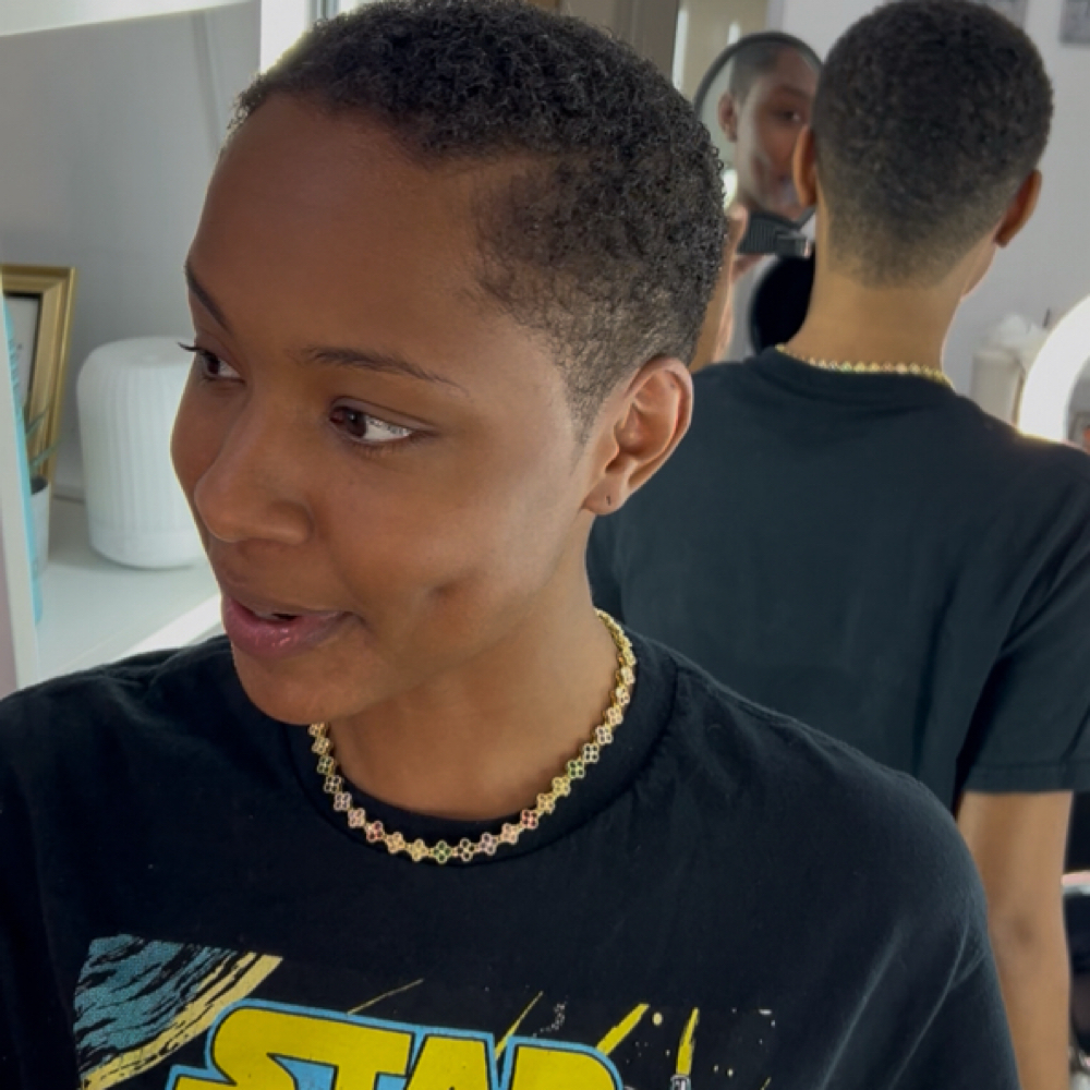 The Big chop at The Attitude Adjuster, Inc. in Los Angeles, CA