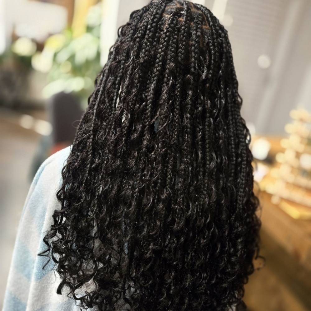 Med Knotless Boho Braids at All Styles by Lady in Atlanta, GA