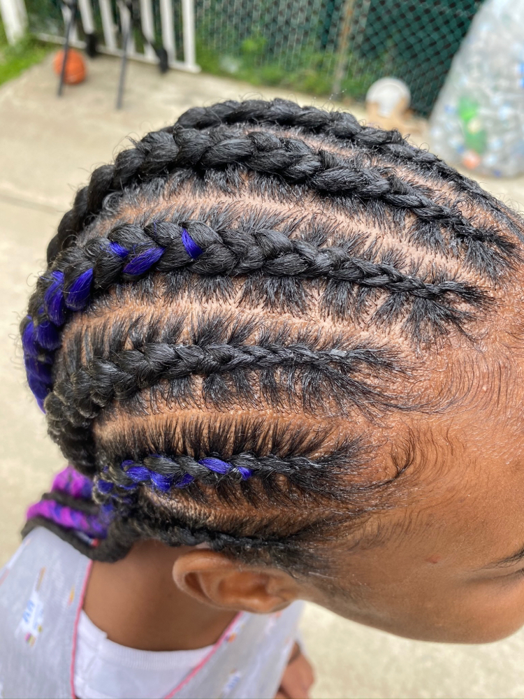 Feed-in Braids (Straight Back)